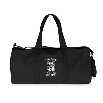 Britisch Kurzhaar Spruch Lustiges Katzen Geschenk - Recycelte Canvas-Sporttasche von Stanley/Stella - Schwarz - Vorne