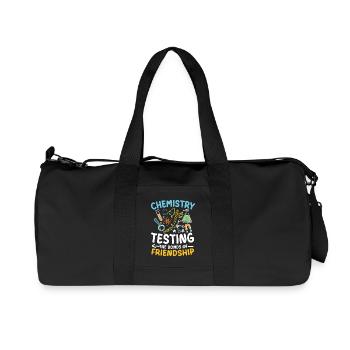 Chemistry: Test the Bonds of Friendship - STEM - Recycled Canvas Sports Bag by Stanley/Stella - black - Front