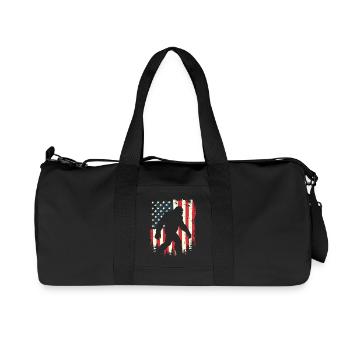 Bigfoot Patriot Sasquatch États-Unis Drapeau Amérique - Sac de sport en toile recyclée Stanley/Stella - noir - Devant