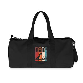Dad of Two Tyrannosaurus rex Father's Day - Recycled Canvas Sports Bag by Stanley/Stella - black - Front