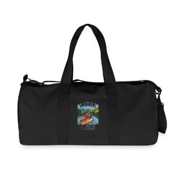 Kayak Girls Nature Adventure for Water Sports - Recycled Canvas Sports Bag by Stanley/Stella - black - Front