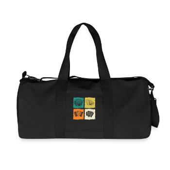 Akkordeonspieler Akkordeon - Recycelte Canvas-Sporttasche von Stanley/Stella - Schwarz - Vorne