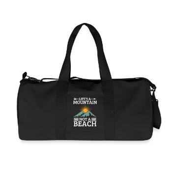 Motivational slogan mountaineering nature - Recycled Canvas Sports Bag by Stanley/Stella - black - Front