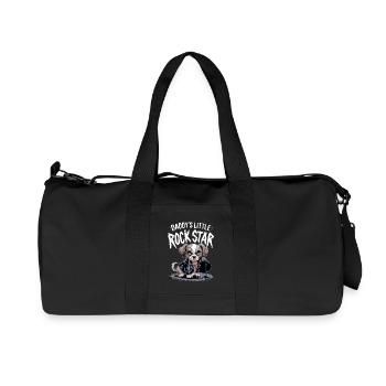 Daddy's Little Rock Star Hund Rocktar - Recycelte Canvas-Sporttasche von Stanley/Stella - Schwarz - Vorne