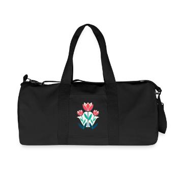 Blumen - Frühling - Sommer - Blüten - Recycelte Canvas-Sporttasche von Stanley/Stella - Schwarz - Vorne