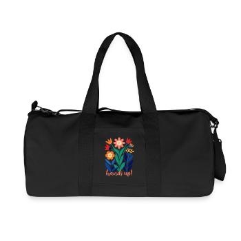 Blumen - Frühling - Sommer - Blüten - Recycelte Canvas-Sporttasche von Stanley/Stella - Schwarz - Vorne