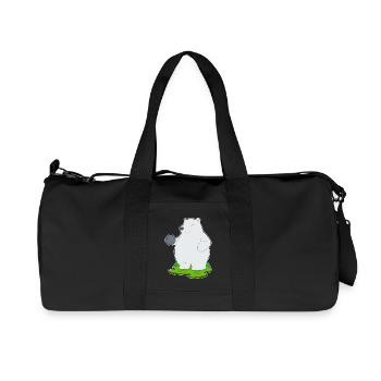 Eisbär Bowling Bowlingkugel - Recycelte Canvas-Sporttasche von Stanley/Stella - Schwarz - Vorne