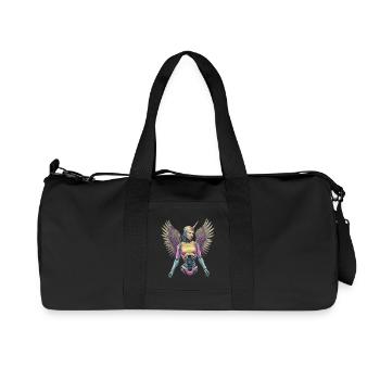 Ange licorne futuriste avec des ailes de robotique - Sac de sport en toile recyclée Stanley/Stella - noir - Devant
