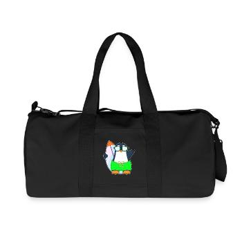 Été de surf Penguin - Sac de sport en toile recyclée Stanley/Stella - noir - Devant