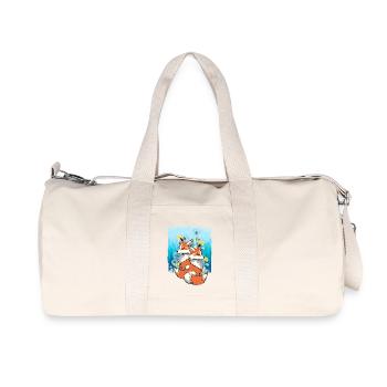 Renard, Renards, Nature, Bien-être animal, Amoureux des animaux, Enfants - Sac de sport en toile recyclée Stanley/Stella - blanc naturel - Devant
