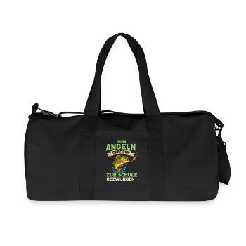 Born to Fish – School Humor for Kids - Recycled Canvas Sports Bag by Stanley/Stella - black - Front