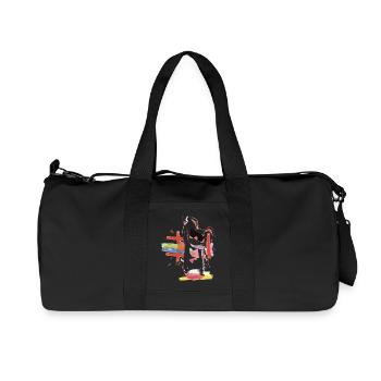 Regenbogenroboter Partystar - Recycelte Canvas-Sporttasche von Stanley/Stella - Schwarz - Vorne