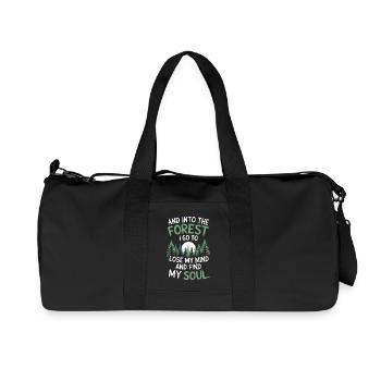 Into The Forest I Go To Lose My Mind Find My Soul - Recycled Canvas Sports Bag by Stanley/Stella - black - Front
