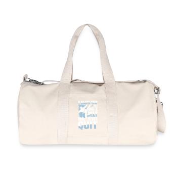 Ein Schwarzer Gürtel Ist Ein Weißer Gürtel Der - Recycelte Canvas-Sporttasche von Stanley/Stella - Naturweiß - Vorne