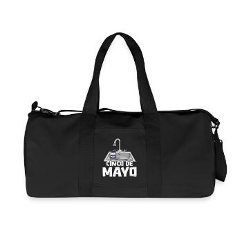 Cinco De Mayo Funny Washbasin Motif - Recycled Canvas Sports Bag by Stanley/Stella - black - Front