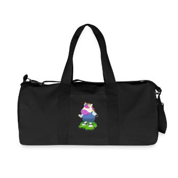 Lettre Licorne - Sac de sport en toile recyclée Stanley/Stella - noir - Devant