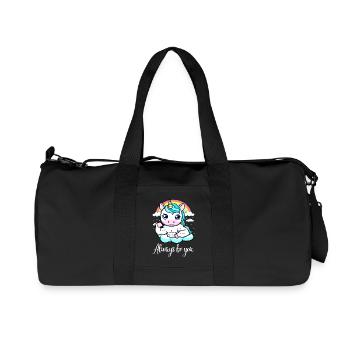 Unicorn Gym Motivation - Always Be You - Recycled Canvas Sports Bag by Stanley/Stella - black - Front