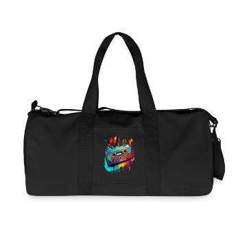MUSIC CASSETTE 90s - Recycled Canvas Sports Bag by Stanley/Stella - black - Front