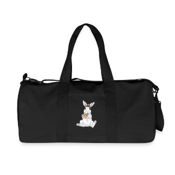 Pizza lapin - Sac de sport en toile recyclée Stanley/Stella - noir - Devant