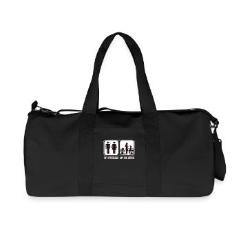 Professeur de STIM Mon problème Ma solution Pictogramme Maman - Sac de sport en toile recyclée Stanley/Stella - noir - Devant