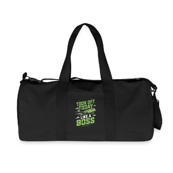 First time flying Travel Memory Sky - Recycled Canvas Sports Bag by Stanley/Stella - black - Front