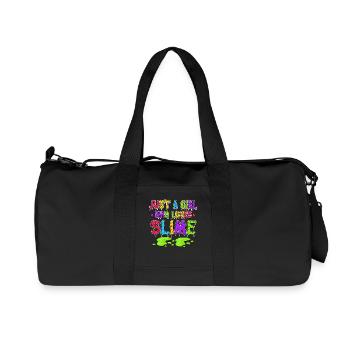 Just a girl who loves slime colorful - Recycled Canvas Sports Bag by Stanley/Stella - black - Front