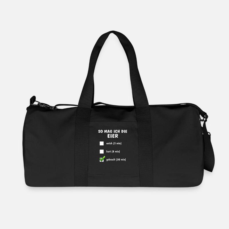 C’EST COMME ÇA QUE J’AIME LES ŒUFS - Sac de sport en toile recyclée Stanley/Stella - noir