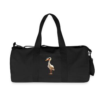 Stork Lover White Stork Giant Stork Storks Storks - Recycled Canvas Sports Bag by Stanley/Stella - black - Front