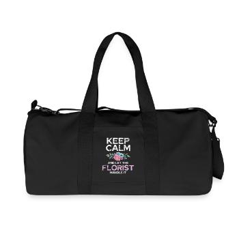 Gardez votre calme et laissez le fleuriste le faire - Sac de sport en toile recyclée Stanley/Stella - noir - Devant