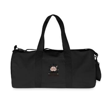 Certified Overthinker – Cute Brain - Recycled Canvas Sports Bag by Stanley/Stella - black - Front