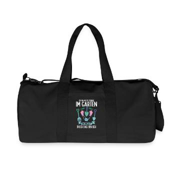 Ich Bin Nicht Ständig Im Garten Gärtner Gärtnerin - Recycelte Canvas-Sporttasche von Stanley/Stella - Schwarz - Vorne