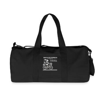 Easter Retro Bunny Bicycle Joy Bunny Hugs - Recycled Canvas Sports Bag by Stanley/Stella - black - Front