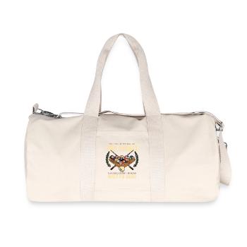 Stratégie de billard Jeu de billard mystérieux - Sac de sport en toile recyclée Stanley/Stella - blanc naturel - Devant