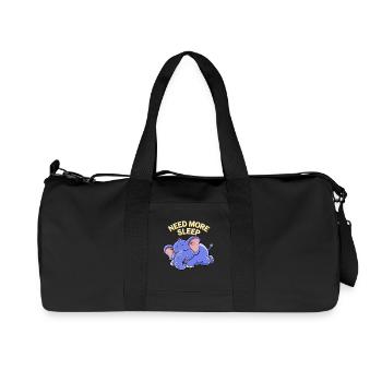 Mignon éléphant endormi à la recherche de plus de sommeil - Sac de sport en toile recyclée Stanley/Stella - noir - Devant