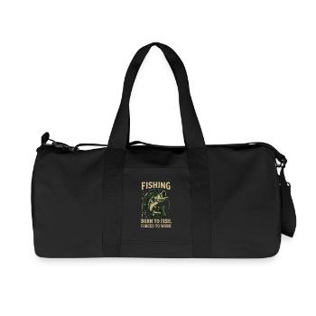 Born for fishing - Recycled Canvas Sports Bag by Stanley/Stella - black - Front