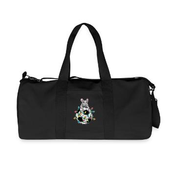 Mouse Christmas Football - Recycled Canvas Sports Bag by Stanley/Stella - black - Front