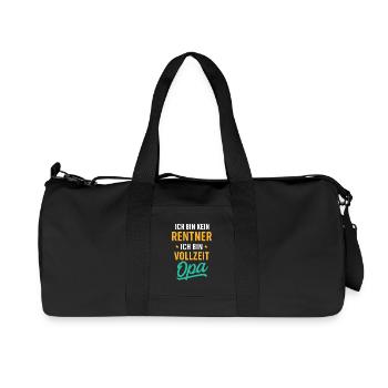 Papy à temps plein - Sac de sport en toile recyclée Stanley/Stella - noir - Devant