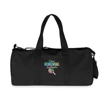 Enquêteur médico-légal Tie Dye Funny Forensics - Sac de sport en toile recyclée Stanley/Stella - noir - Devant