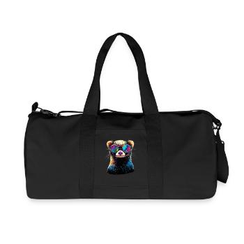 Ferret Ferret Polecat Marten Weasel Cute Ferret - Recycled Canvas Sports Bag by Stanley/Stella - black - Front