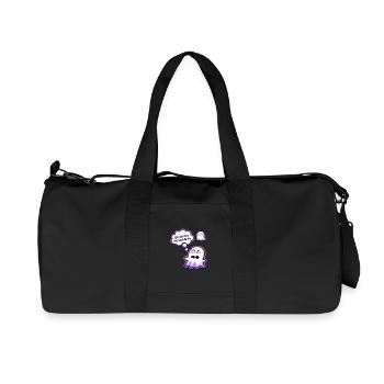 Ghosted by My Brain – Ghost Cartoon - Recycled Canvas Sports Bag by Stanley/Stella - black - Front