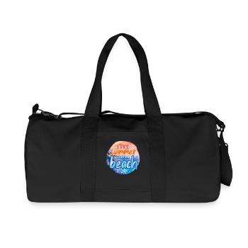 Hello Summer Beach - Recycelte Canvas-Sporttasche von Stanley/Stella - Schwarz - Vorne