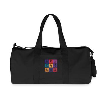 Karate Pop Art – 9 Kämpfer Retro - Recycelte Canvas-Sporttasche von Stanley/Stella - Schwarz - Vorne