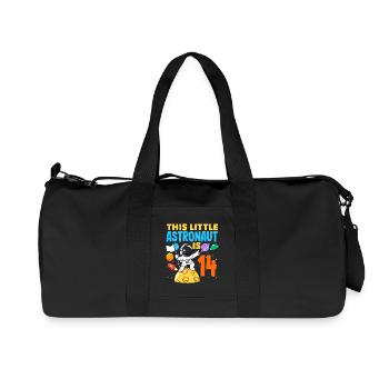Ce petit astronaute aura 14 ans - Sac de sport en toile recyclée Stanley/Stella - noir - Devant