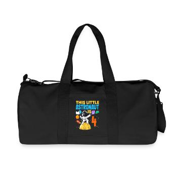 This little astronaut is 4 - Recycled Canvas Sports Bag by Stanley/Stella - black - Front