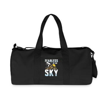 Aventure en parapente sans peur dans le ciel - Sac de sport en toile recyclée Stanley/Stella - noir - Devant