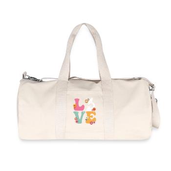 Liebe Medizinischer Laborwissenschaftler Boho Regenbogen MLS - Recycelte Canvas-Sporttasche von Stanley/Stella - Naturweiß - Vorne