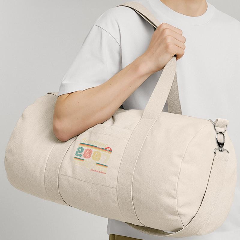 2007 Vintage Retro Birthday Gift Recycled Canvas Sports Bag by Stanley/Stella