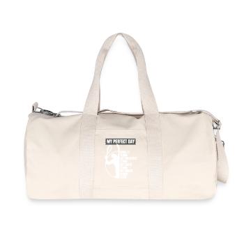 Funny Tennis Saying Design - Recycled Canvas Sports Bag by Stanley/Stella - natural - Front