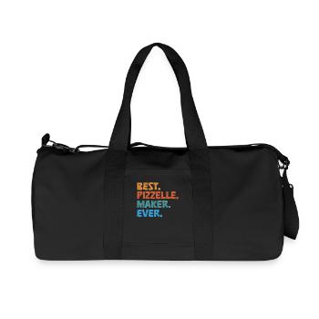 Pizzelle Waffle - Italian Waffles - Recycled Canvas Sports Bag by Stanley/Stella - black - Front