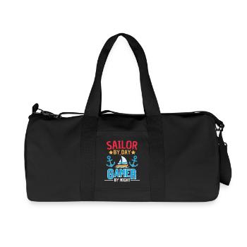 Sailing meets gaming design - Recycled Canvas Sports Bag by Stanley/Stella - black - Front